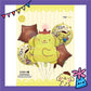 ParteeTime Kids Sanrio Cinnamoroll Kuromi Melody Birthday Party Decoration 5pcs Set Foil Balloon