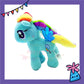 ParteeTime Kids Mini Fluffy My Little Pony Cute Soft Dolls Keychain Cute Plush Toy Adorable Stuffed Doll Toy Pendant
