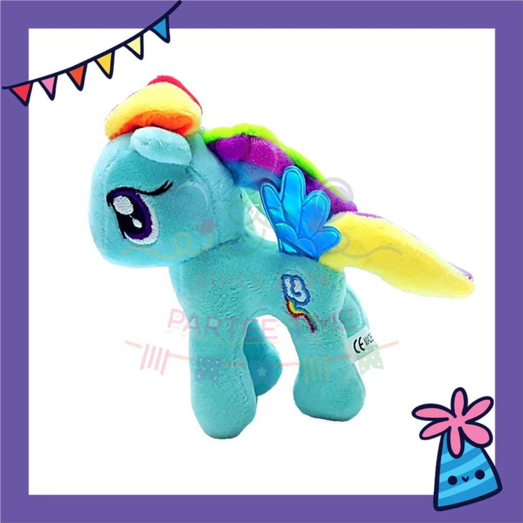 ParteeTime Kids Mini Fluffy My Little Pony Cute Soft Dolls Keychain Cute Plush Toy Adorable Stuffed Doll Toy Pendant