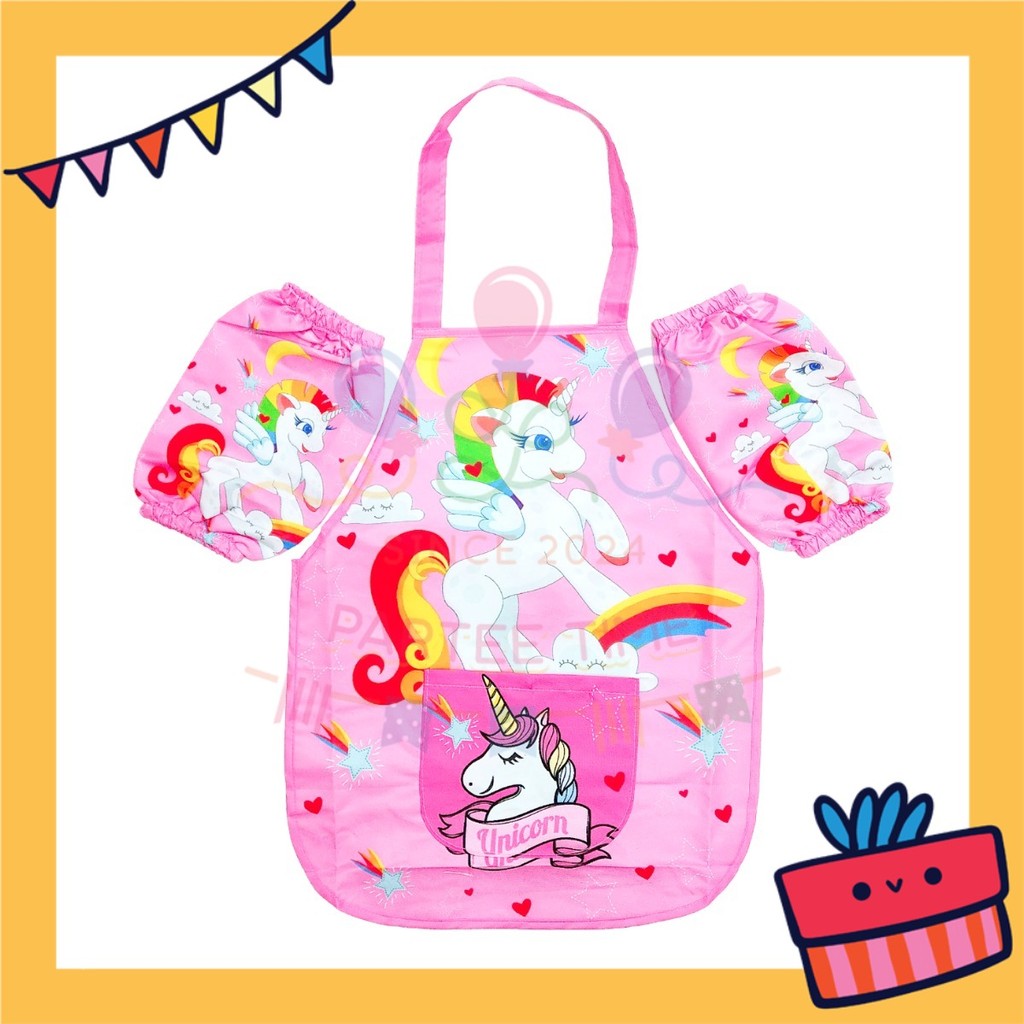 ParteeTime Kids Boy Girl Sanrio Kuromi Melody Cinnamoroll Waterproof Cooking Baking Painting Apron Children’s Apron