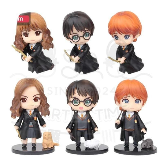 ParteeTime Kids Harry Potter Mini Cake Topper Characters Figures Set Cake Decoration Birthday Party Collection Playset