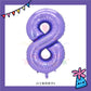 ParteeTime Purple Digital Foil Ballon 16 Inch 0 Number Balloon Birthday Party Foil Balloons Vibrant Shiny Decorations