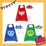 ParteeTime Kids Mask Cape Children Capes Birthday Party Dress Up Toy Cape Cosplay Costume