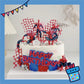 ParteeTime Kids Spiderman Mini Cake Topper Cute Characters Figures Set Cake Decoration Birthday Party Collection Playset
