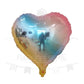 ParteeTime Kids Colourful Rainbow Circle Star Heart Shape Themed Foil Balloon Birthday Party Decoration