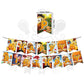 ParteeTime Kids Birthday Party Celebration Decoration Set Garfield 4 in 1 Banner Balloon Cake Cupcake Topper Hari Jadi