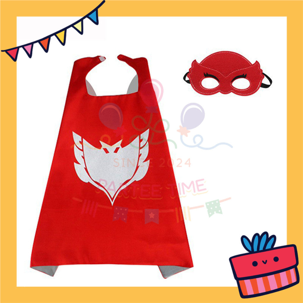 ParteeTime Kids Mask Cape Children Capes Birthday Party Dress Up Toy Cape Cosplay Costume