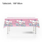 ParteeTime Kids Cinnamoroll Theme Decorations Birthday Party Balloon Banners Hang Swirls Backdrop Tablecloth Cake Topper