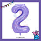 ParteeTime Purple Digital Foil Ballon 16 Inch 0 Number Balloon Birthday Party Foil Balloons Vibrant Shiny Decorations