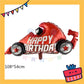 ParteeTime Kids Racing Themed Car Wheel Tire Air Globos Foil Balloon Birthday Party Decoration