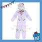 ParteeTime Kids Astronaut Children Boy Girl Kid Costume Halloween Nasa Cosplay Pilot White Jumpsuit Spaceman