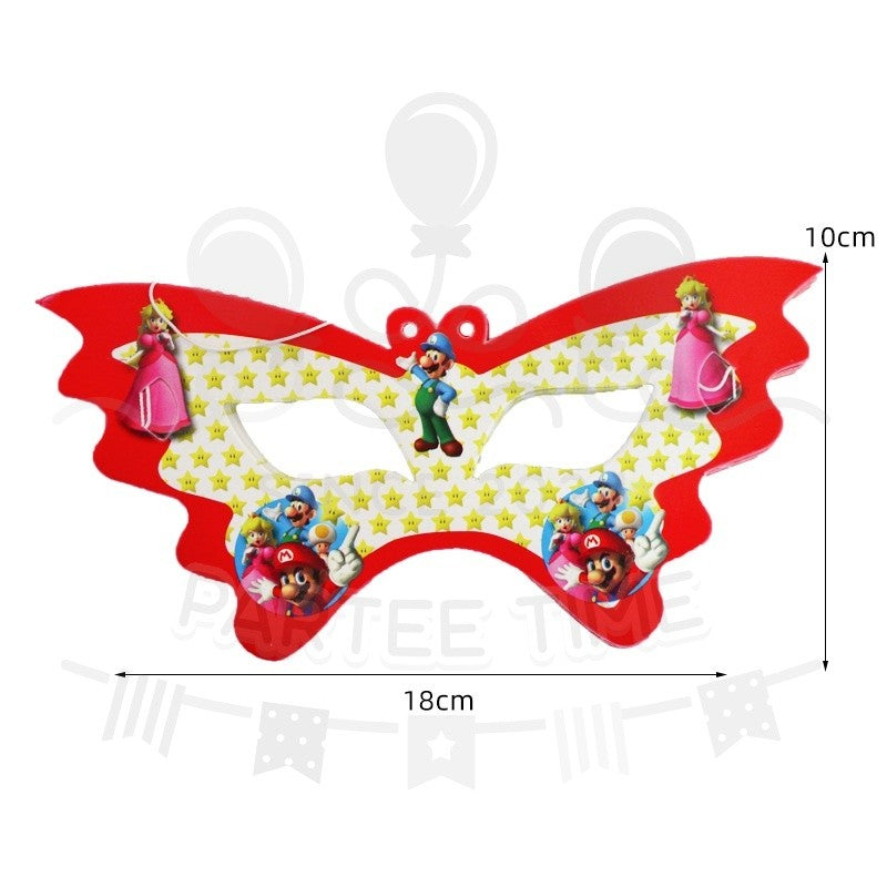 ParteeTime Kids Mario Birthday Theme Decorations Party Balloon Banners Hang Swirls Backdrop Tablecloth Cake Topper