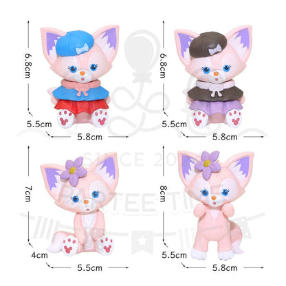 ParteeTime Kids LinaBell Mini Cake Topper Cute Characters Figures Set Cake Decoration Birthday Party Collection Playset