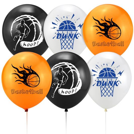 ParteeTime Kids Birthday Party Celebration Decoration Set NBA 4 in 1 Banner Balloon Cake Cupcake Topper Hari Jadi