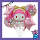 ParteeTime Kids Sanrio Cinnamoroll Kuromi Melody Birthday Party Decoration 5pcs Set Foil Balloon