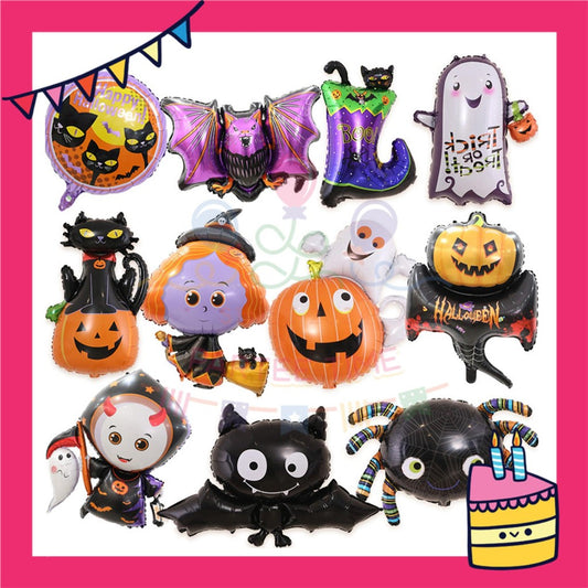 ParteeTime Kids Halloween Spooky Fun Mini Themed Foil Balloon Birthday Party Decoration