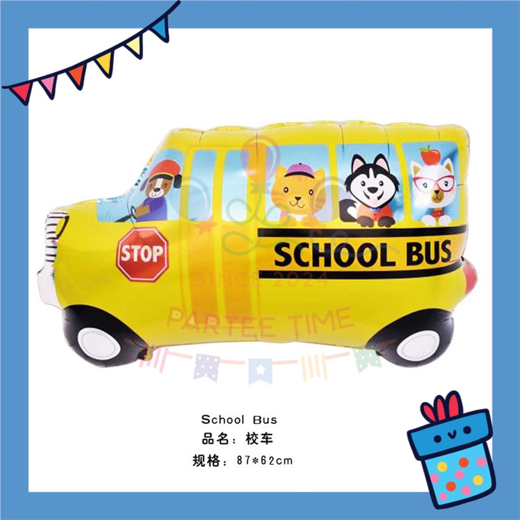 Parteetime Kids Large Vehicle Transportation Train Airplane Tank Fire Truck Theme Foil Balloon Birthday Party Decoration
