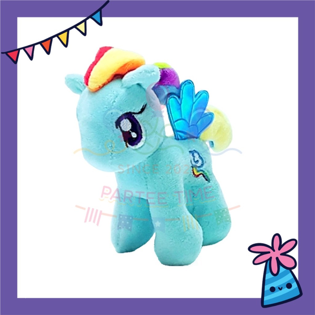 ParteeTime Kids Mini Fluffy My Little Pony Cute Soft Dolls Keychain Cute Plush Toy Adorable Stuffed Doll Toy Pendant