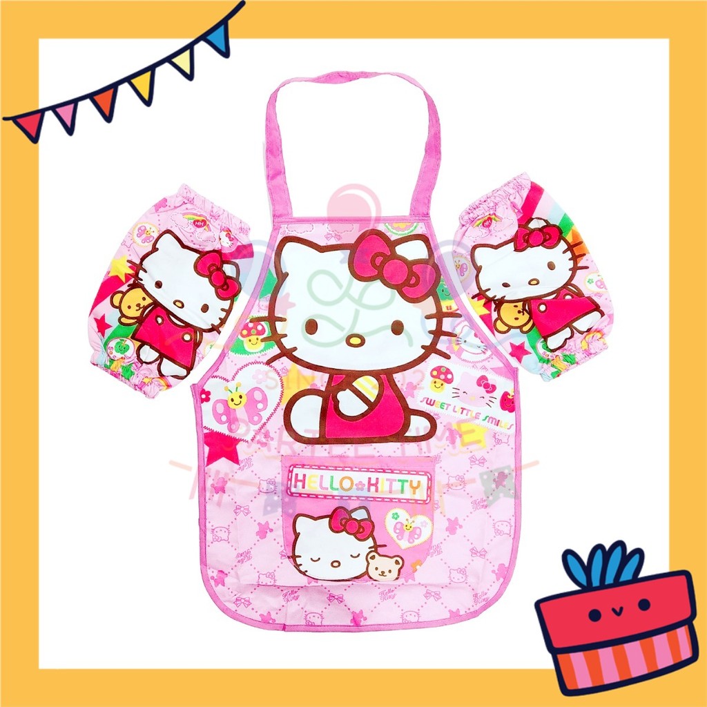 ParteeTime Kids Boy Girl Sanrio Kuromi Melody Cinnamoroll Waterproof Cooking Baking Painting Apron Children’s Apron