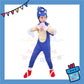 ParteeTime Kids Boy Sonic the Hedgehog Jumpsuit Cosplay Costumes Fancy Children Day Kostum Kosplay Kanak-Kanak Sonic