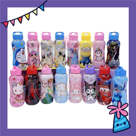 ParteeTime Kids Door Gifts Cartoon Cute Mini Outdoor Portable Drinkware Portable Sport Water Bottle BPA FREE 350ml