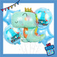 ParteeTime Kids Dinosaur Birthday Party Decoration 5pcs Set Foil Balloon Set Belon Hari Jadi Kanak-Kanak