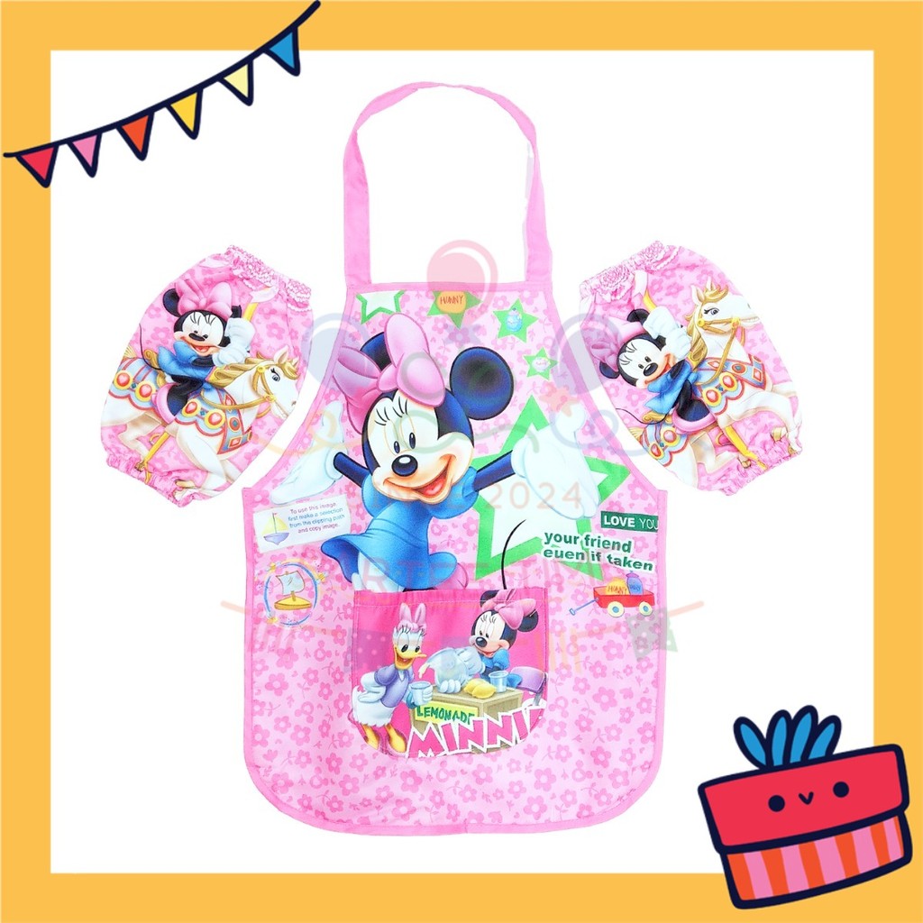 ParteeTime Kids Boy Girl Sanrio Kuromi Melody Cinnamoroll Waterproof Cooking Baking Painting Apron Children’s Apron