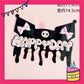ParteeTime Kids Kuromi Cake Topper Cute Characters Figures Set Cake Decorative Baking Decoration Birthday Party