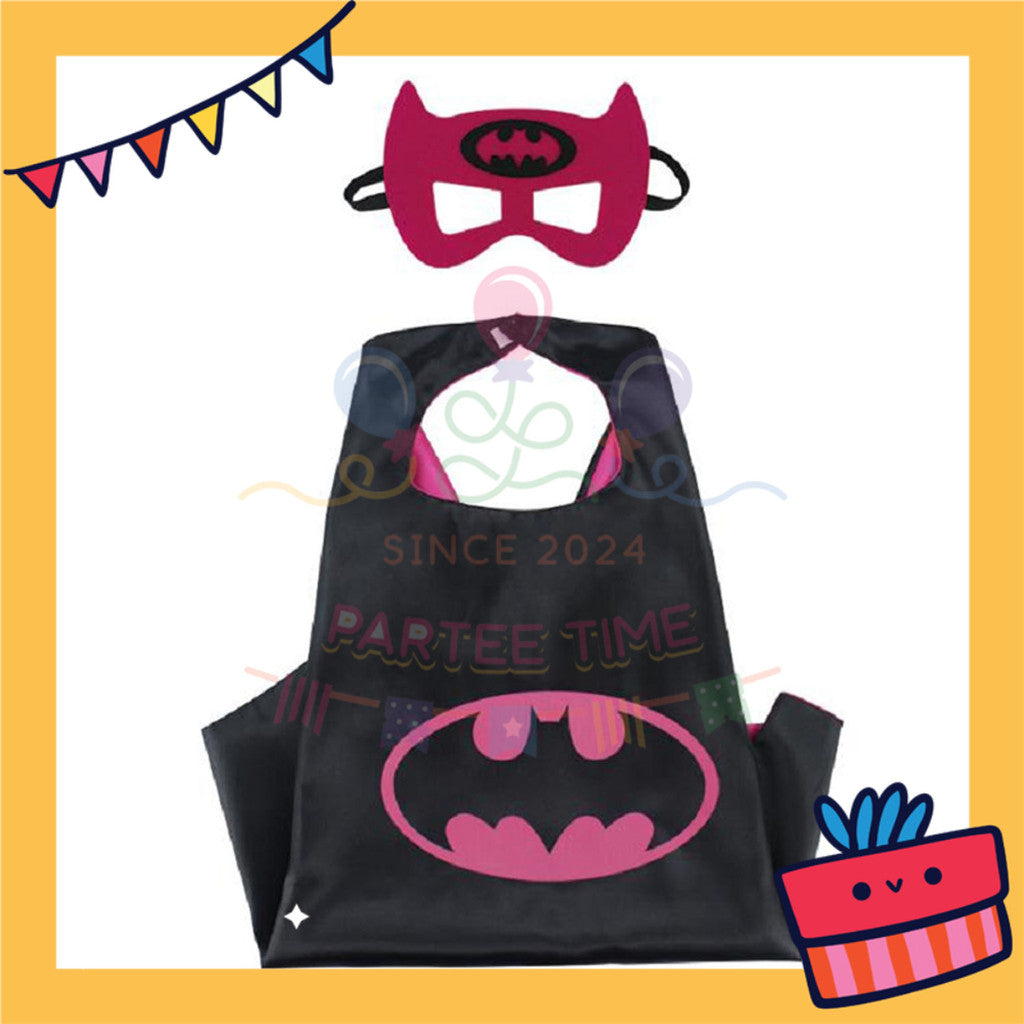ParteeTime Kids Mask Cape Children Superhero Spiderman Capes Birthday Party Dress Up Toy Cape Cosplay Costume
