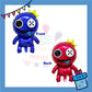 ParteeTime Kids Cute Rainbow Friends Themed Foil Balloon Birthday Party Decoration Belon Tema Parti Hari Jadi Hiasan