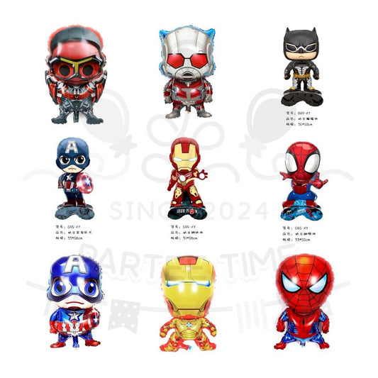 ParteeTime Kids Roblox Ninja Turtle Superhero Spiderman Captain Themed Foil Balloon Birthday Party Decoration
