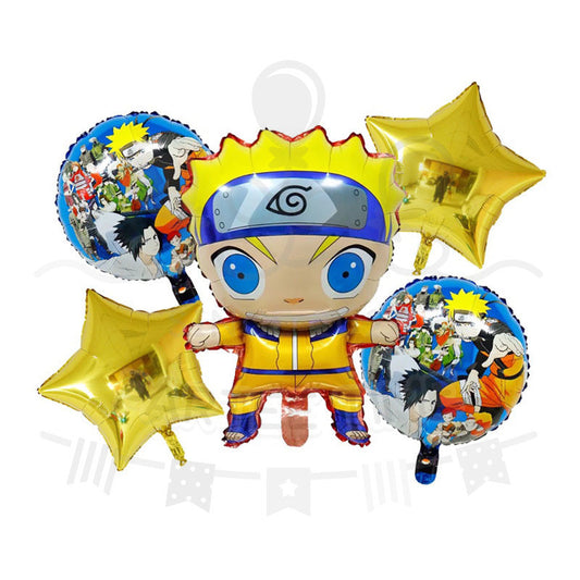 ParteeTime Kids Naruto Themed Foil Balloon Birthday Party Decoration Foil Belon Tema Naruto Hari Jadi Hiasan