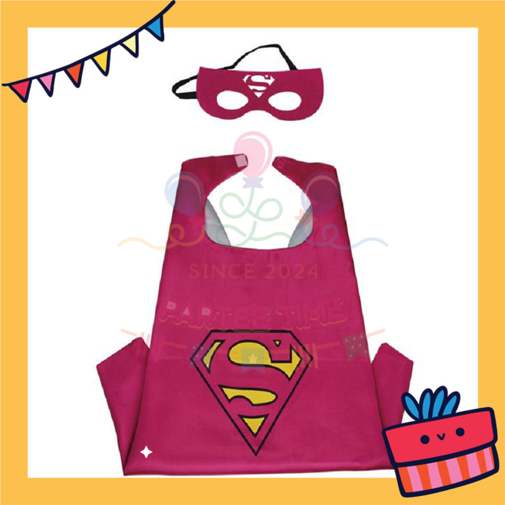 ParteeTime Kids Mask Cape Children Superhero Spiderman Capes Birthday Party Dress Up Toy Cape Cosplay Costume