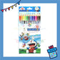 ParteetTime Kids Cute Cartoon 12pcs Color Pencil Non Toxic Coloring Stationery Set Birthday Party Gift Goodies Bag