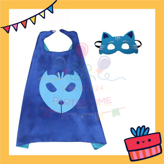 ParteeTime Kids Mask Cape Children Capes Birthday Party Dress Up Toy Cape Cosplay Costume