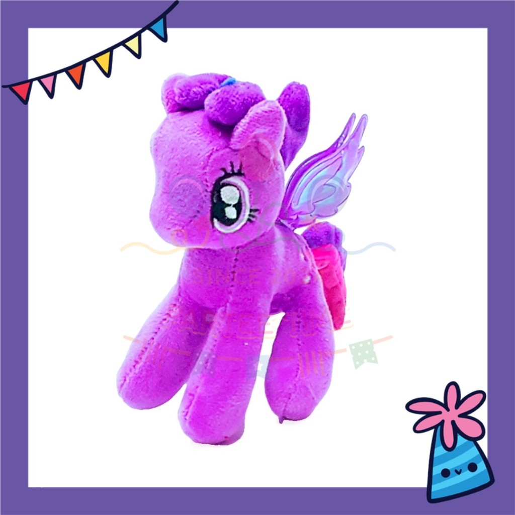 ParteeTime Kids Mini Fluffy My Little Pony Cute Soft Dolls Keychain Cute Plush Toy Adorable Stuffed Doll Toy Pendant