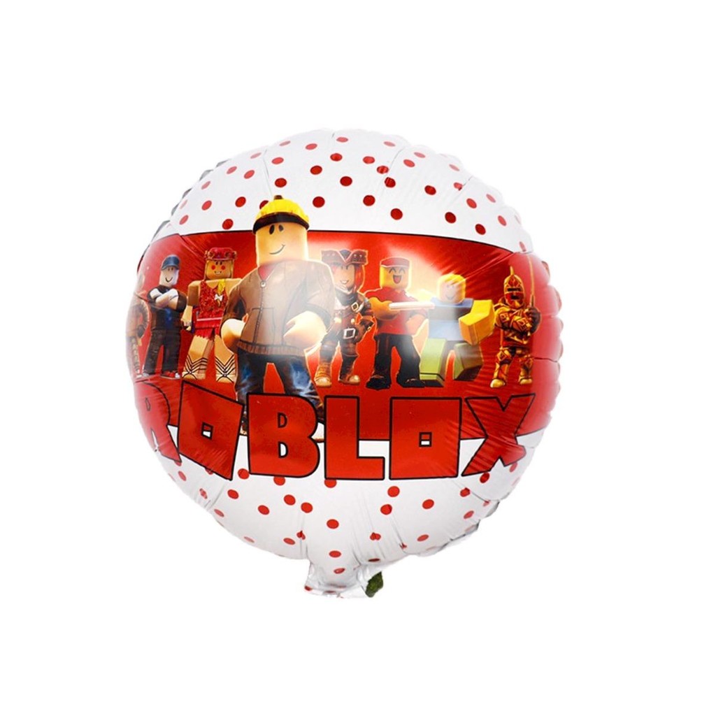 ParteeTime Kids Roblox Birthday Theme Decorations Party Balloon Banners Hang Swirls Backdrop Tablecloth Cake Topper