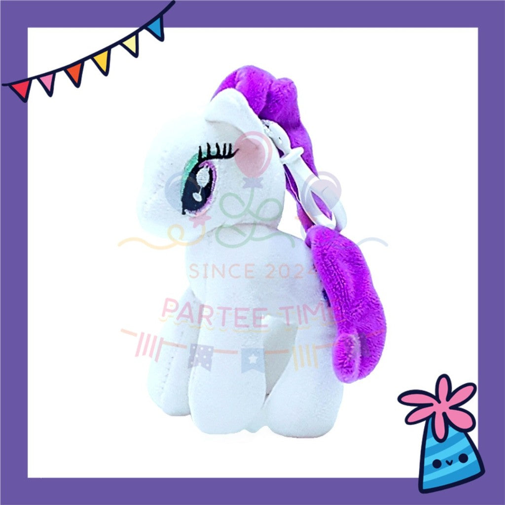 ParteeTime Kids Mini Fluffy My Little Pony Cute Soft Dolls Keychain Cute Plush Toy Adorable Stuffed Doll Toy Pendant