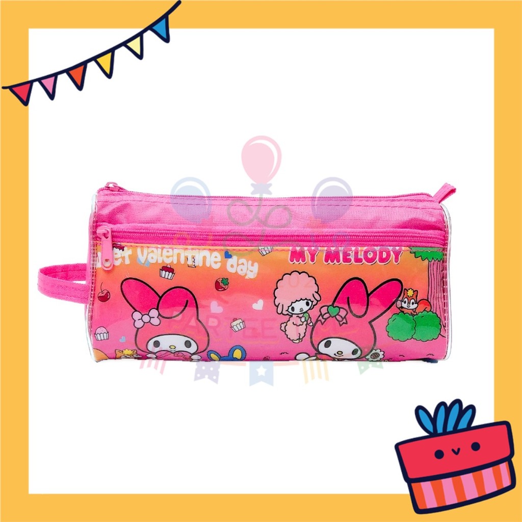 ParteeTime Kids Cute Cartoon Ultraman Spiderman Melody Double Layer Pencil Case Gift Pack Door Gift Goodie Bag Idea