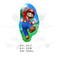 ParteeTime Kids Mario Birthday Theme Decorations Party Balloon Banners Hang Swirls Backdrop Tablecloth Cake Topper