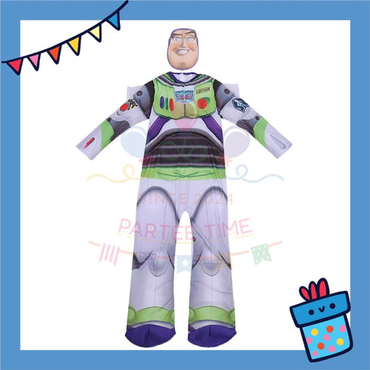 Partee Time Kids Buzz Lightyear Costume Theme with Adjustable Face Mask Halloween Cosplay Children Space Adventure