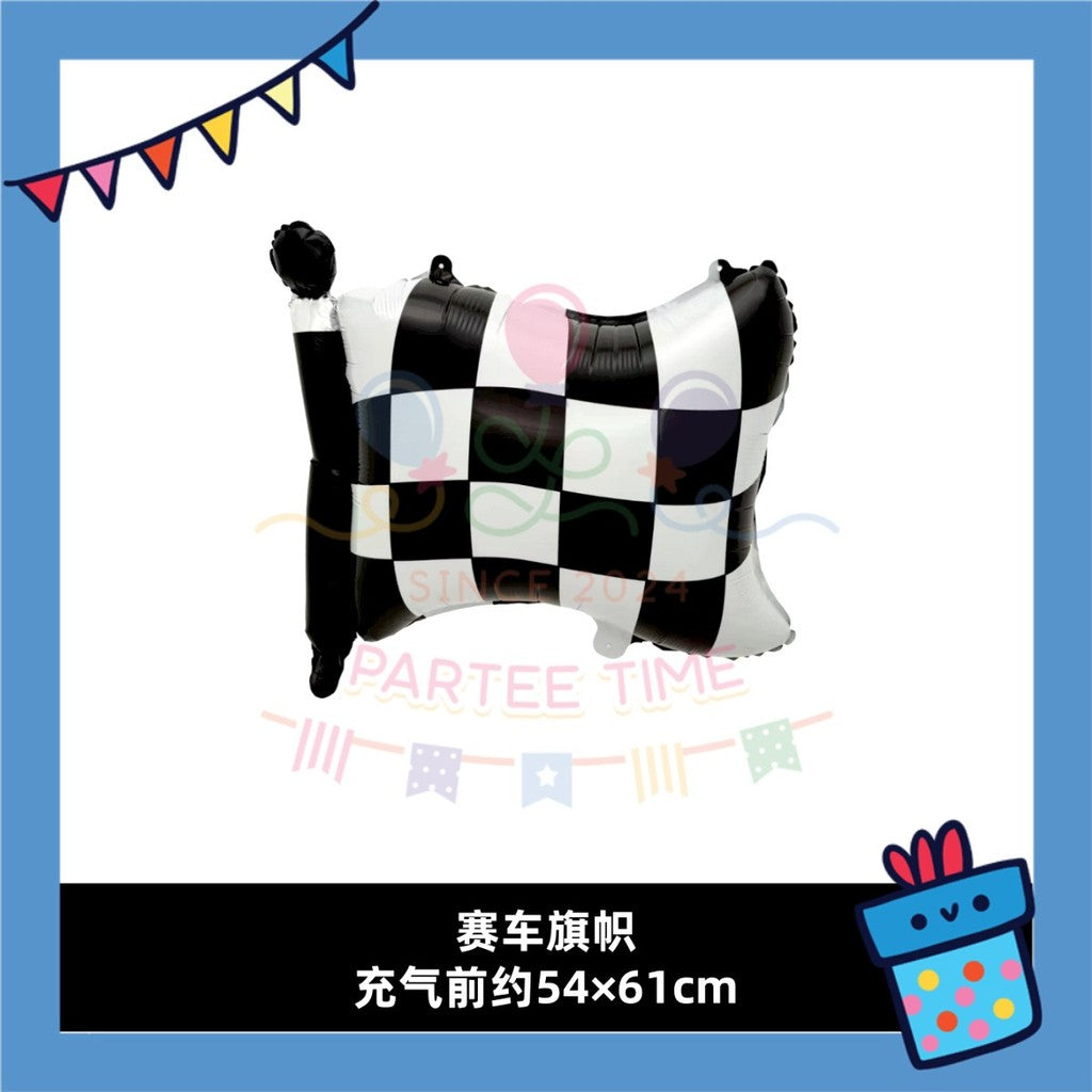 ParteeTime Kids Motor Racing Racing Sport Themed Foil Balloon Birthday Party Decoration