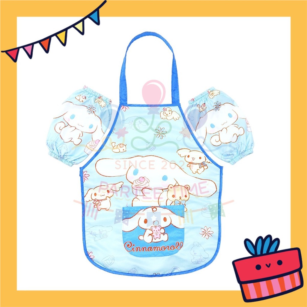 ParteeTime Kids Boy Girl Sanrio Kuromi Melody Cinnamoroll Waterproof Cooking Baking Painting Apron Children’s Apron
