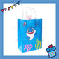 ParteeTime Birthday Kids 1pcs Baby Shark Gift Bags with Handle Paper Bag Doorgift Bag Gift Beg Hadiah