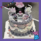 ParteeTime Sanrio Kuromi Melody Cinnamoroll Mini CakeTopper Cute Characters Figures Set Cake Decoration Birthday Party