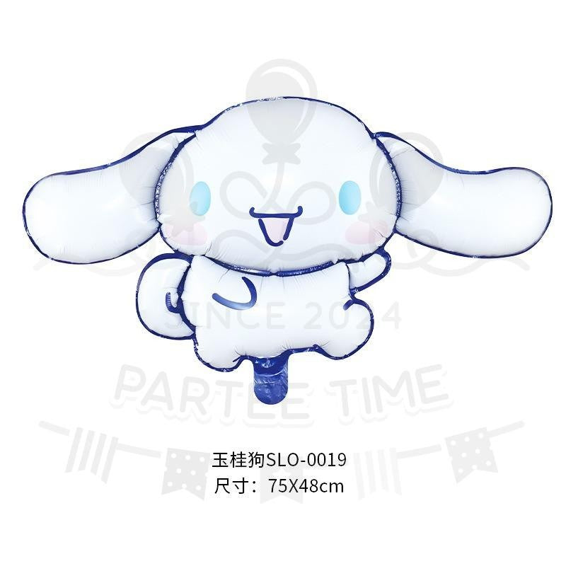 ParteeTime Kids Kuromi Cinnamoroll Melody Pompourin Pochacho Hangyodon Themed Foil Balloon Birthday Party Decoration