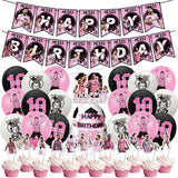 ParteeTime Kids Birthday Party Celebration Decoration Set Messi 4 in 1 Banner Balloon Cake Cupcake Topper Hari Jadi