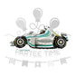 ParteeTime Kids Hot Wheels Birthday Theme Decorations Party Balloon Banners Hang Swirls Backdrop Tablecloth Cake Topper