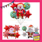 ParteeTime Kids Merry Christmas Birthday Party Decoration 5pcs Set Foil Balloon Set Belon Hari Jadi Kanak-Kanak