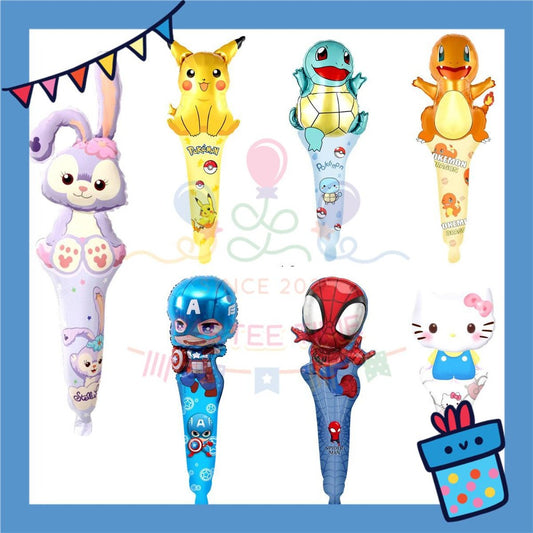 ParteeTime Kids Sanrio Kuromi My Melody Cinnamoroll Cute Handheld Themed Foil Balloon Birthday Party Decoration